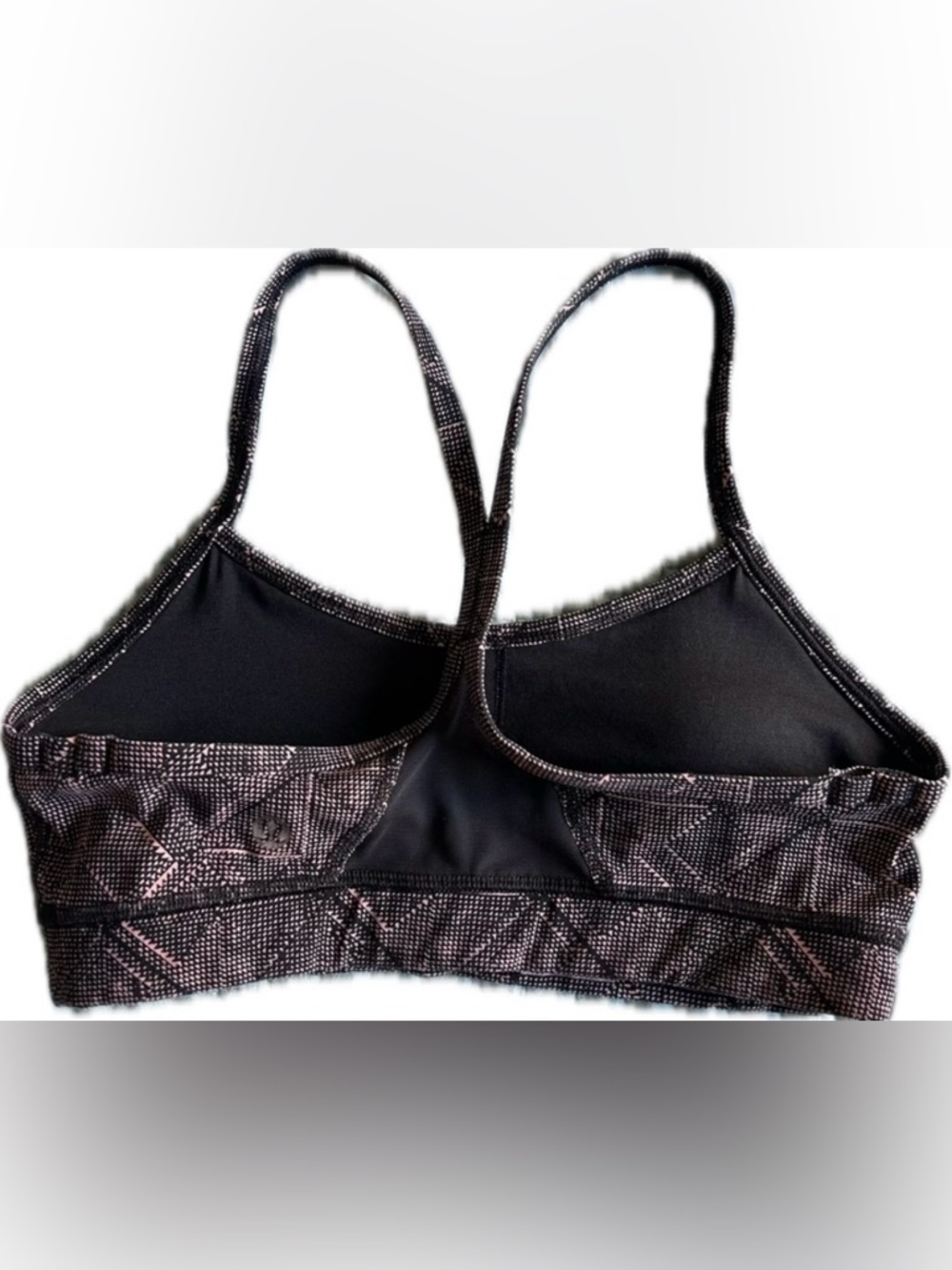 lululemon athletica Black & Pink Geometric Racerback Sports Bra. Size 4. - Picture 2 of 4